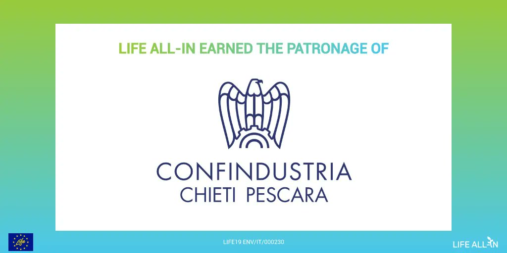Did you know ? #DYK
The LIFE ALL-IN midterm e-workshop earned the patronage of Confindustria Chieti Pescara. <a href="/ConfindustriaEU/">ConfindustriaEU 🇪🇺🇮🇹</a> 
To know more about the programme and free register: buff.ly/3JNeDBf 
#ahp <a href="/LIFEprogramme/">LIFE Programme</a>