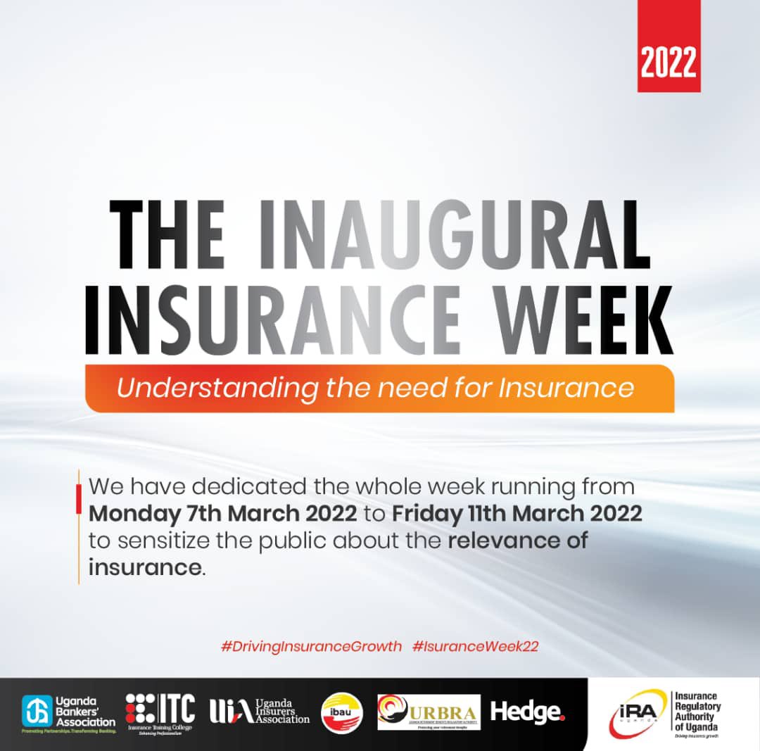 sharon_kiwanuka's tweet image. Today marks the beginning of the #InsuranceWeek22 to sensitize the public on the importance of insurance. The week will have a number of activities being carried out to fulfill this mission. 

#DrivingInsuranceGrowth