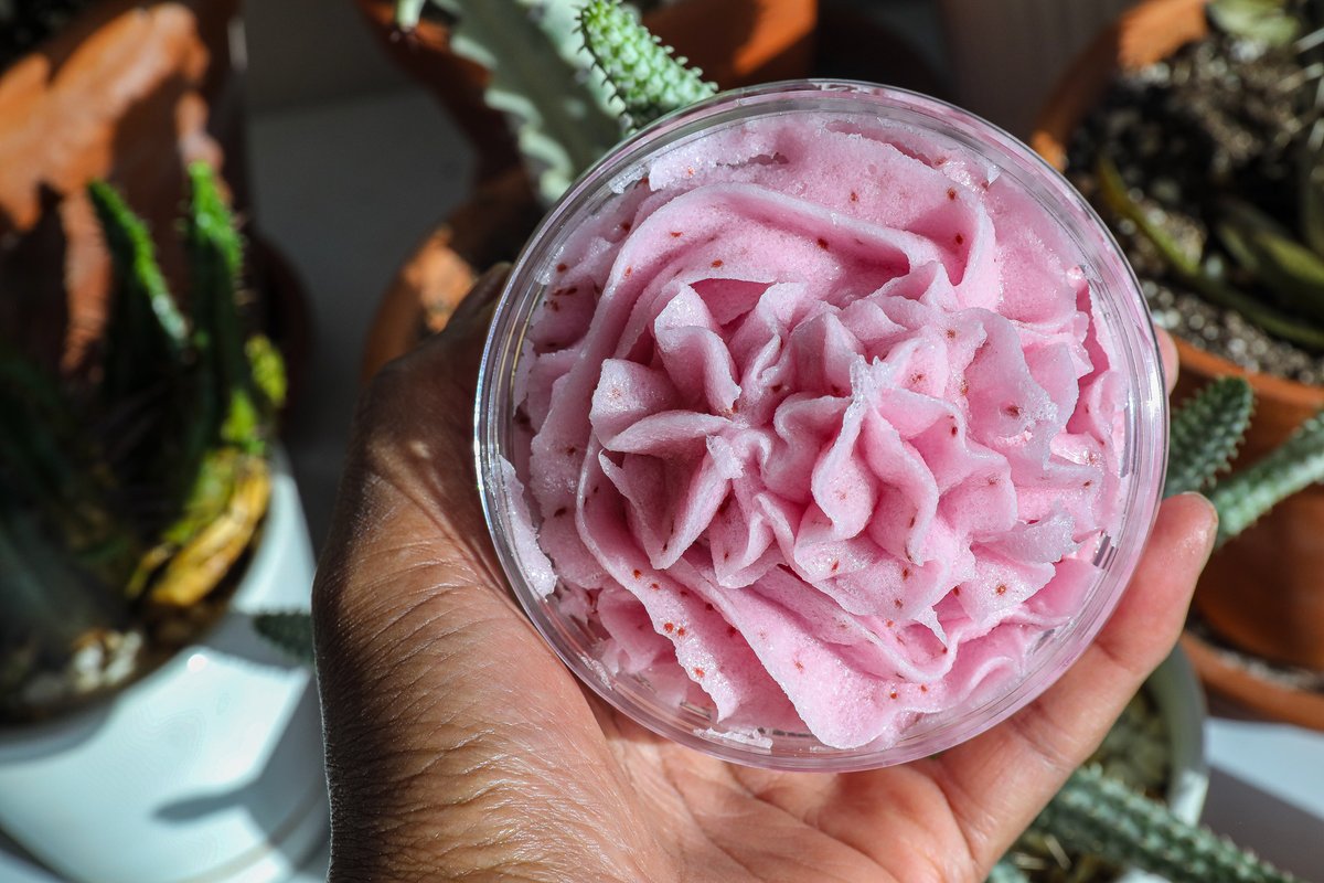 BathThymeLLC's tweet photo. I've really enjoyed formulating sugar polishes lately. My take on a whipped sugar scrub without using the generic foaming whip base. It's lovely but needs more tweaking. More to come #sugarscrub #formulating #whippedsugarscrub #cosmeticscience https://t.co/hkNFI1xDWJ