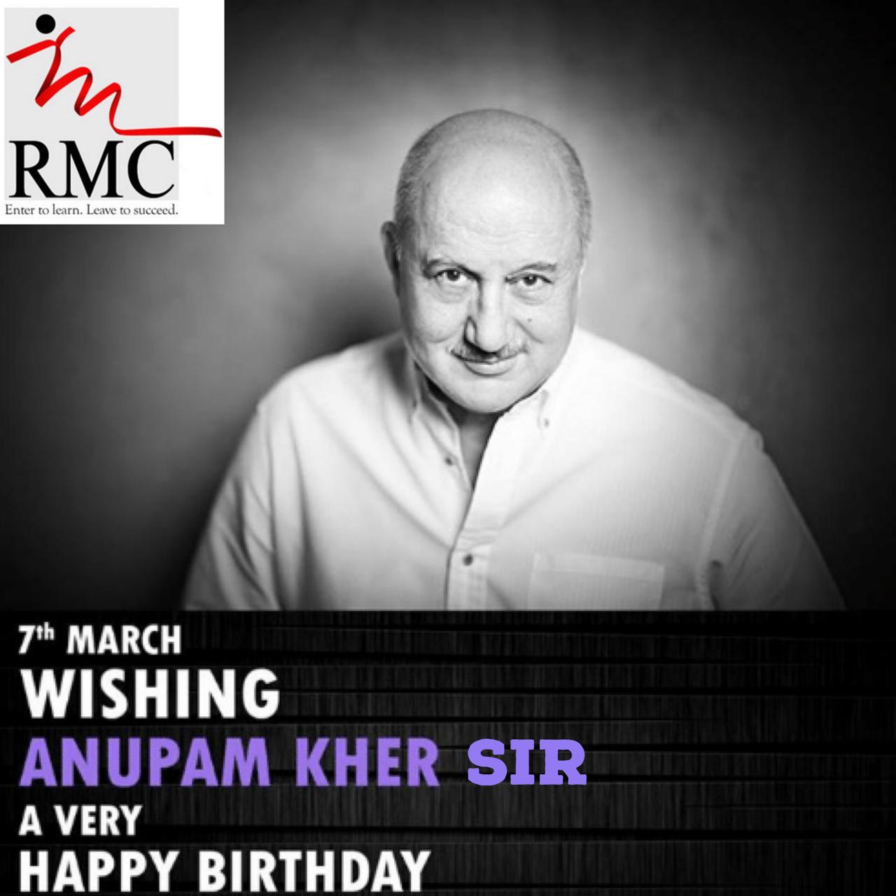 RMC Wishes Anupam Kher Sir a very Happy Birthday.
.
. 