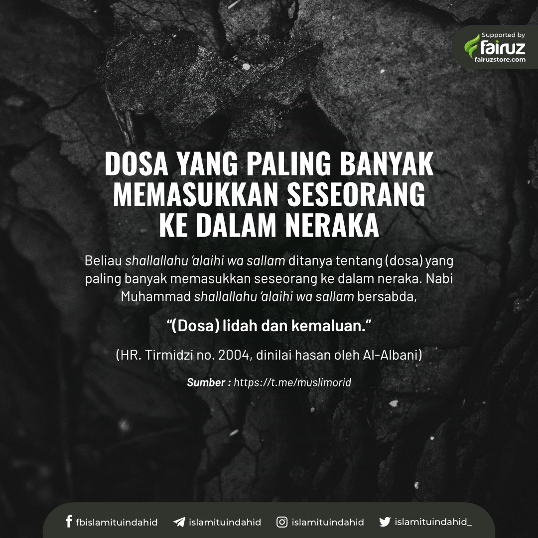IslamituIndah_'s tweet photo. DOSA YANG PALING BANYAK MEMASUKKAN SESEORANG KE DALAM NERAKA https://t.co/VEqlVnIfhj