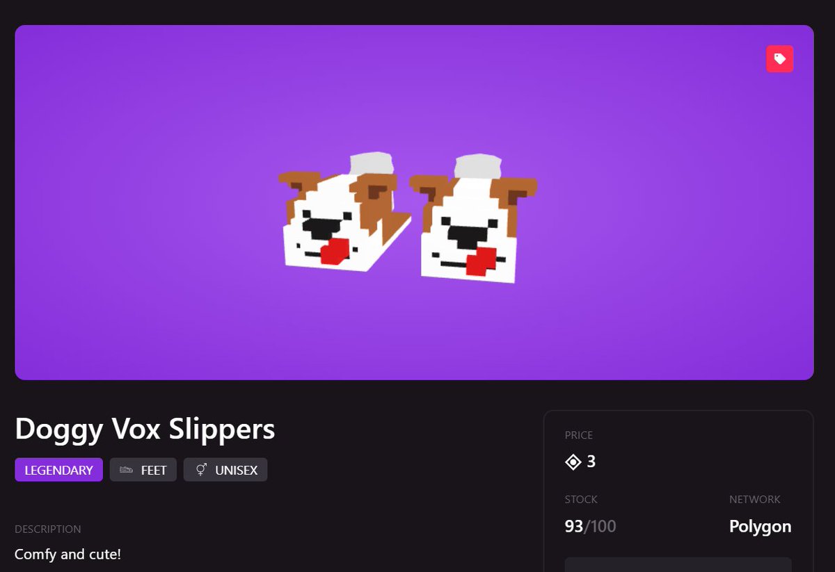 VoxBoards_Crew's tweet photo. New wearable on the market now!!! 3 mana! On mint 50 the price will raise to 4! Mint 75 will raise to 5! 🐶🐶

https://t.co/TGMSm1NH3l https://t.co/oRbZ1cxbJB