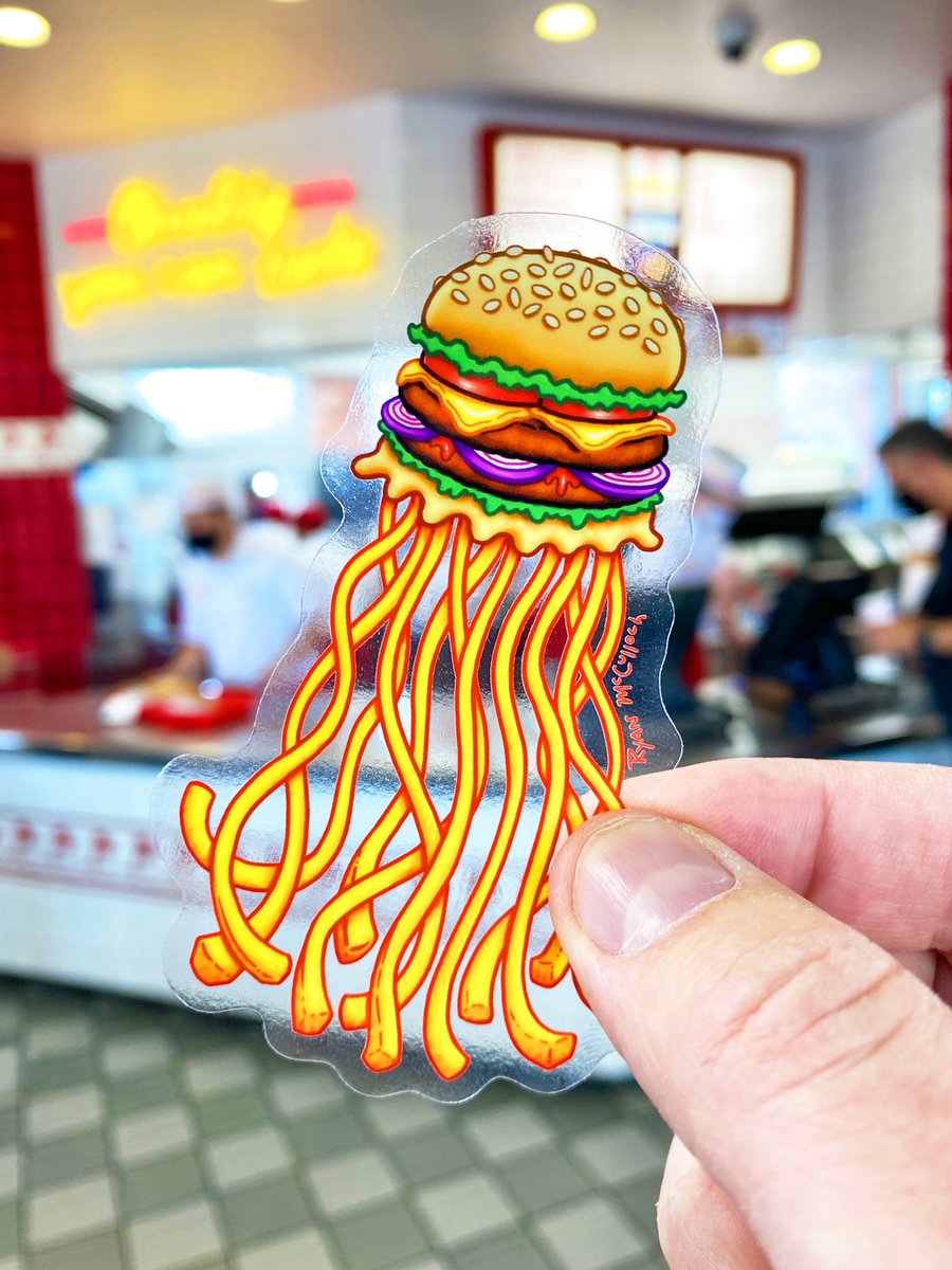 NEW “McJellyfish” Transparent Sticker now available in my new ‘Fast Foodimals’ sticker-pack!!

#sticker #stickers #transparentsticker #transparentstickers #clearsticker #clearstickers