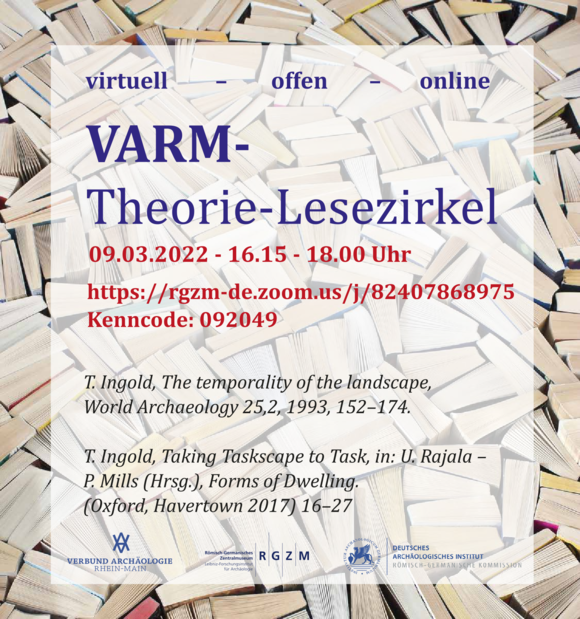 AgTida's tweet photo. +++#Varm-#Theorie-#Lesezirkel im März+++
Wir bleiben beim Thema 'Scape-Begriffe' & fragen, ob das Konzept des #Taskscape von #TimIngold als theoretisches, methodologisches o. metaphorisches Werkzeug dienen kann.
🗓️9.3. ⏰16:15-18 🏛️Zoom ℹ️https://t.co/6BxtEO0rI5
#Archaeology https://t.co/74yNgveI03