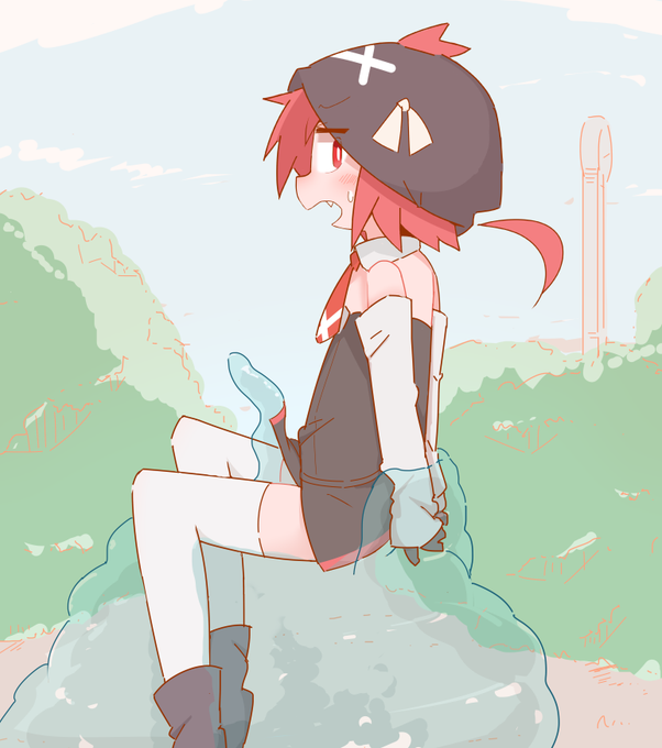 無害なスライムに敗北の絵 