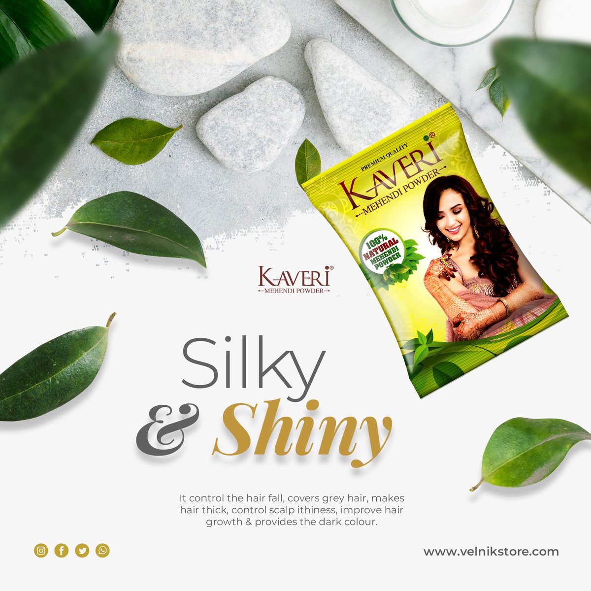 velnik_Indialtd's tweet photo. Silky & Shiny Hair With Kaveri Mehendi Powder🌿
It controls hair fall, covers grey hair, makes hair thick, control scalp itchiness, improve hair growth & provides a dark color.
Available on:- https://t.co/5beIUUTVQz
#Kaveri #KaveriMehendi #HennaPowder #NaturalHenna #OrganicHenna https://t.co/iAg0S7sMcz