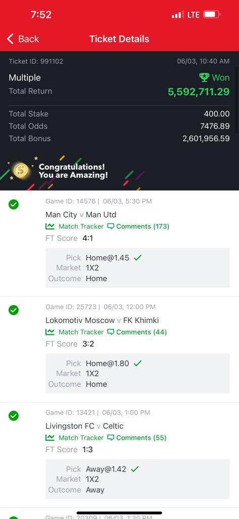 betgenuinecom's tweet photo. 7.4K Odds ✅ I have chosen todo the funeral of Sportybet in the hardest way. My last bet at Sportybet though. Securing 5 Million plus inside my olosho bag with just 400NGN 😂 💔 https://t.co/jG3cTsNujR