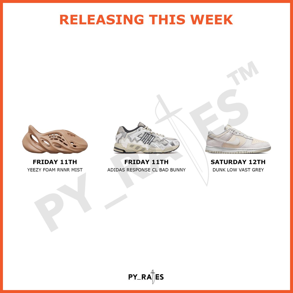 Nike is finally releasing the new VaporWaffle colourway in collaboration with sacai after many delays, and we are also being blessed with lots of profitable Yeezy releases. What are you looking to cop this week?