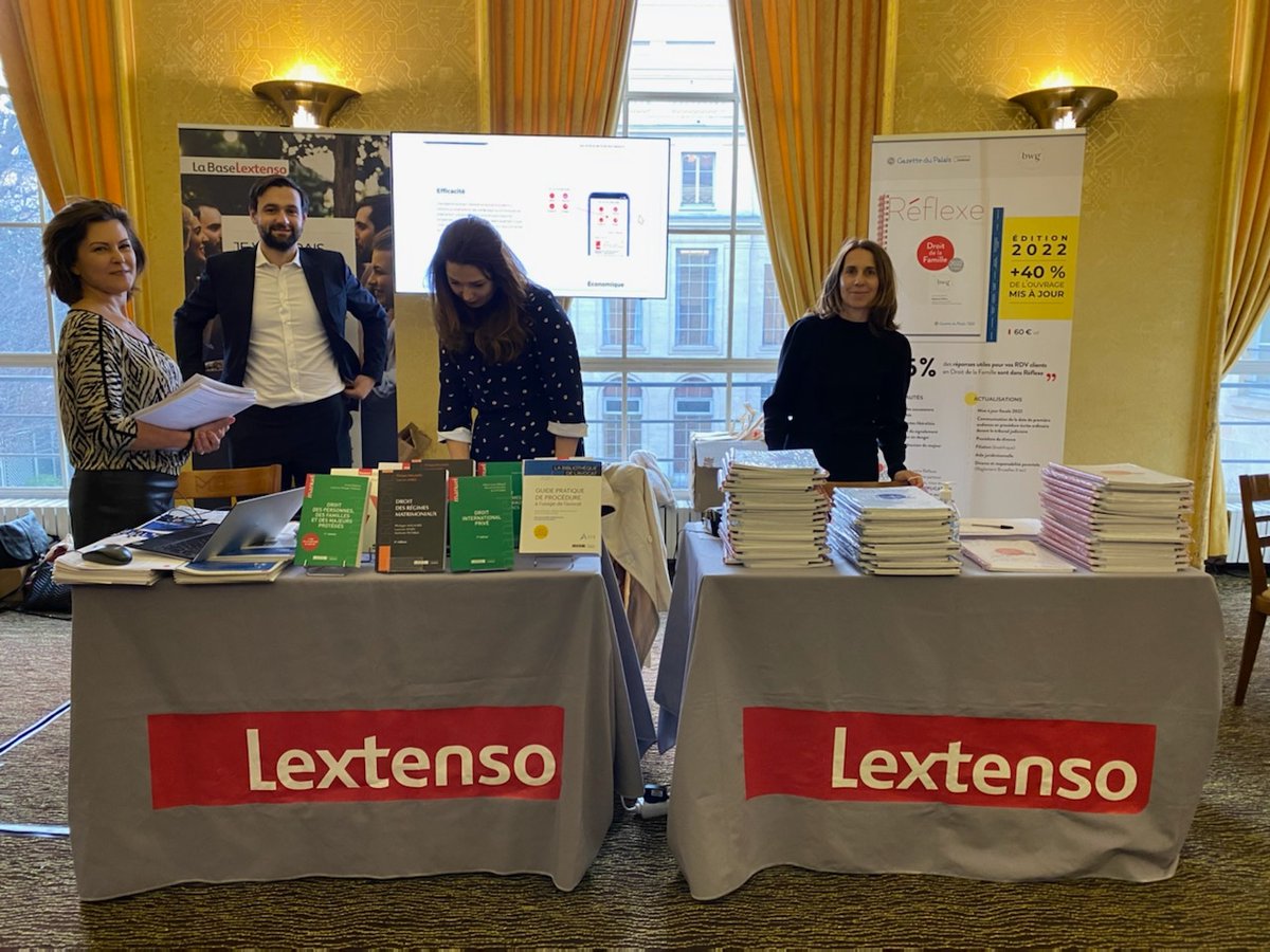 Lextenso Avocat (@lextensoavocat) on Twitter photo 🚀 Top départ pour les #EGDFP2022 ! Nous vous attendons sur le stand <a href="/Lextenso_ed/">Lextenso</a> pour vous faire découvrir le meilleur moteur de recherche juridique #LaBaseLextenso et adopter le tout nouveau #ReflexeFamille 2022 !
<a href="/CNBarreaux/">Conseil national des barreaux - les avocats</a> <a href="/Maison_Chimie/">Maison de la Chimie</a> #EGDFP 🚀 Top départ pour les #EGDFP2022 ! Nous vous attendons sur le stand <a href="/Lextenso_ed/">Lextenso</a> pour vous faire découvrir le meilleur moteur de recherche juridique #LaBaseLextenso et adopter le tout nouveau #ReflexeFamille 2022 !
<a href="/CNBarreaux/">Conseil national des barreaux - les avocats</a> <a href="/Maison_Chimie/">Maison de la Chimie</a> #EGDFP