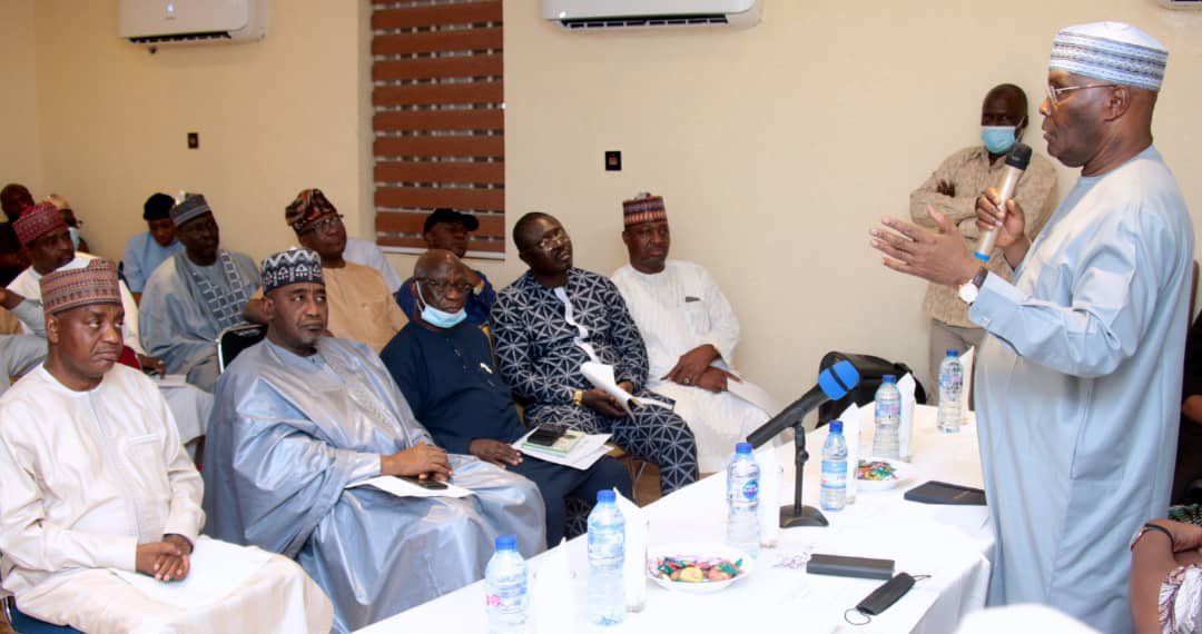 atiku's tweet photo. My consultative interaction with stakeholders of our great party continued last night with a robust meeting with @OfficialPDPNig State Chairmen. https://t.co/YP9RzIqOn8
