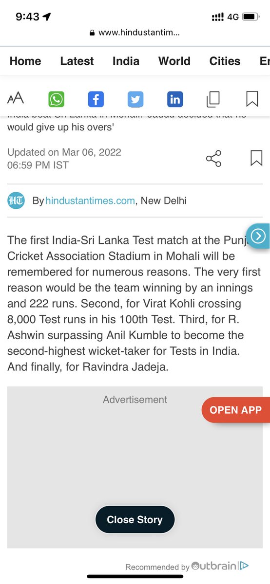 shabberimam's tweet photo. @htTweets when did @ashwinravi99 surpassed Anil Kumble…. It’s Kapil Dev he has surpassed https://t.co/6vfZMYZ3FG