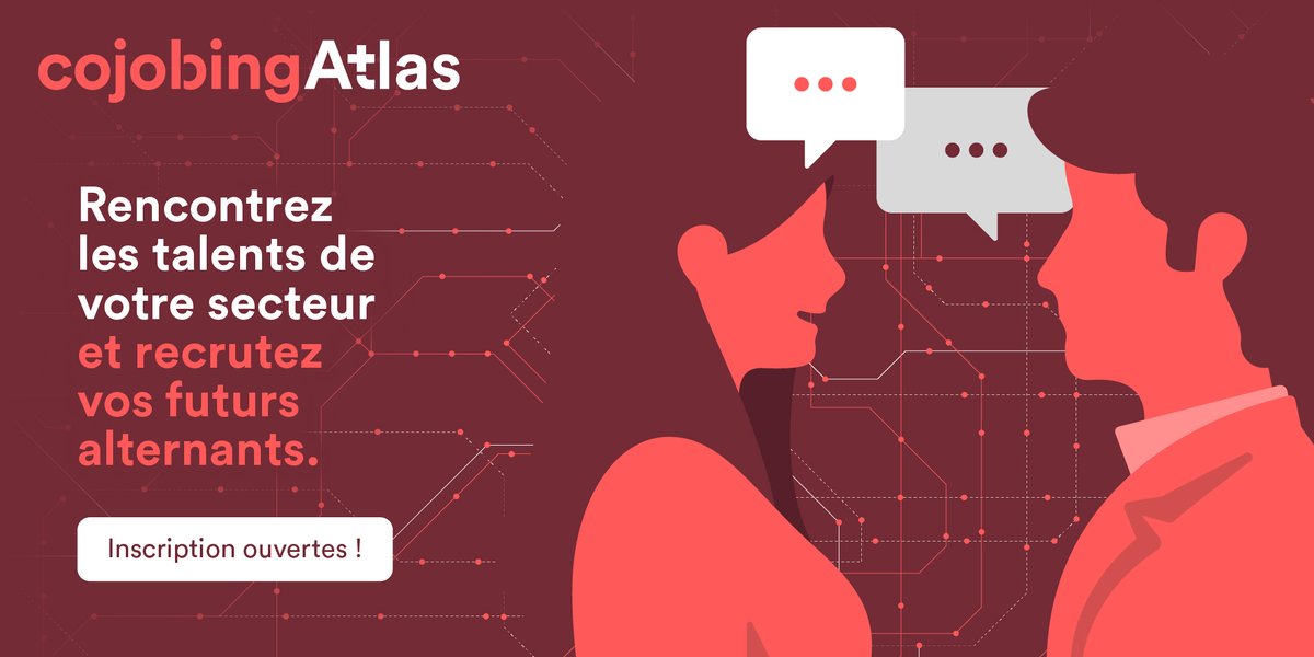 📢 Adhérents : participez au 1er #cojobingAtlas de l'année du 20 au 22/04
ℹ️ C'est quoi ? Un salon virtuel gratuit pour mettre en lumière votre #entreprise et recruter vos futurs #alternants
⚙️ Comment en bénéficier ? En vous inscrivant ici : bit.ly/3oRWpVS
Pensez-y !