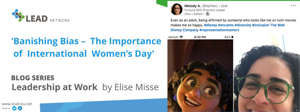 Lead_eu_net's tweet photo. 'Banishing Bias –The Importance of #IWD2022', @Lead_eu_net blog by @Elise_Misse "...#Bias is all around. Sadly, 90% of the global population still hold some degree of bias against women..."
https://t.co/sxtbWuAQtC
#LEADNetwork22 #MelodyMeetMaribel #EncantoMovie #LeadershipAtWork https://t.co/cTxe51Vb6k