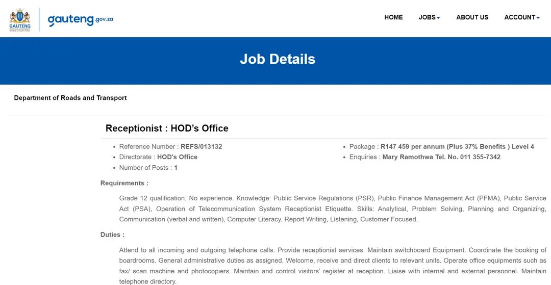 GautengeGov's tweet photo. We are hiring!

Simply go to the GPG Professional Job Centre and look through all the available vacancies.

Register your account, upload the required documents, and start applying for jobs. 

For more jobs, click on the link: https://t.co/xCopBQxoFT

#GGT2030
#JobSeekersSA https://t.co/hjdA0bT5PC