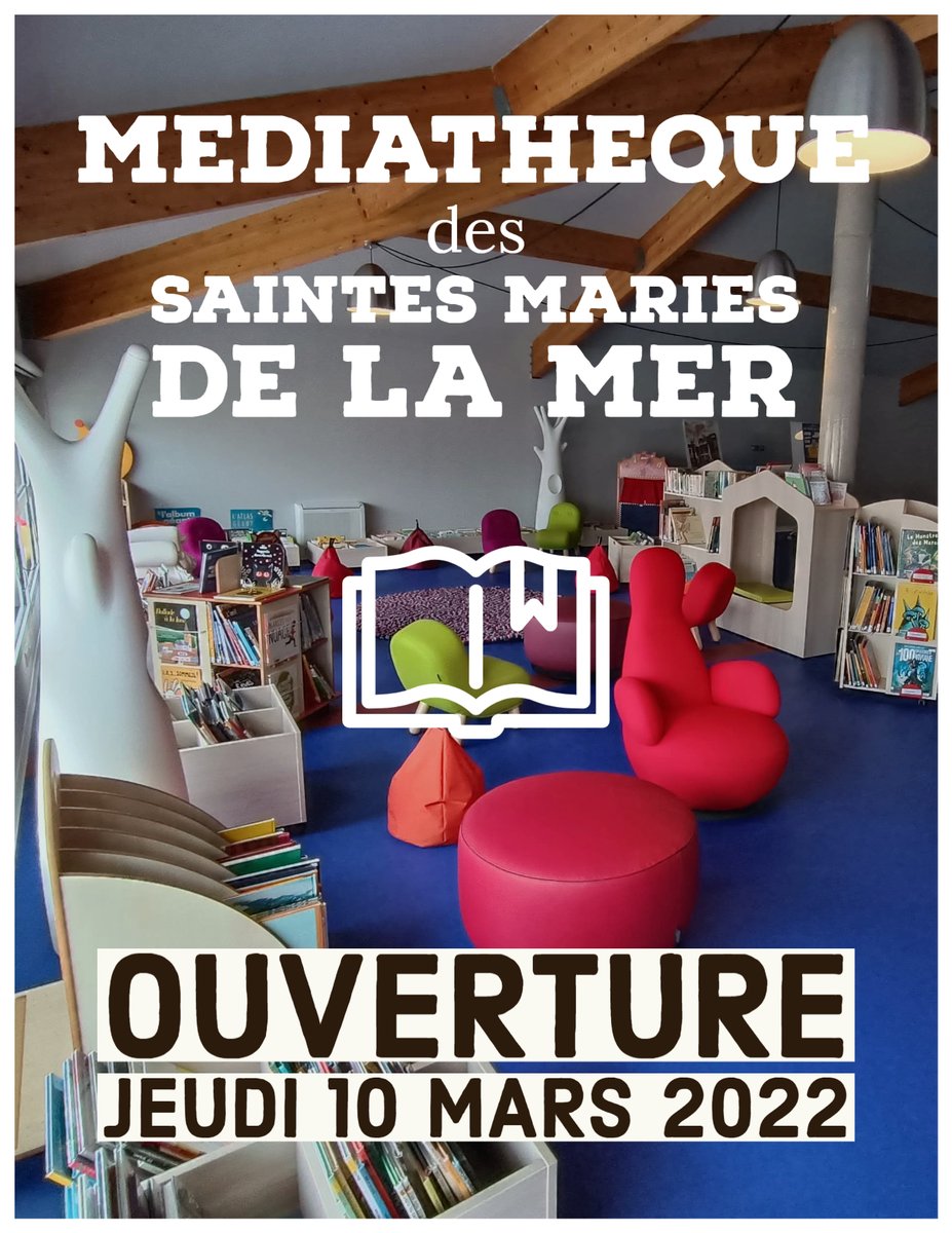SMariesdelaMer's tweet photo. La Médiathèque ouvre le jeudi 10 mars à 10h
@LaProvenceArles  @France3Provence  @BFMMarseille https://t.co/NFnnX3dmm8