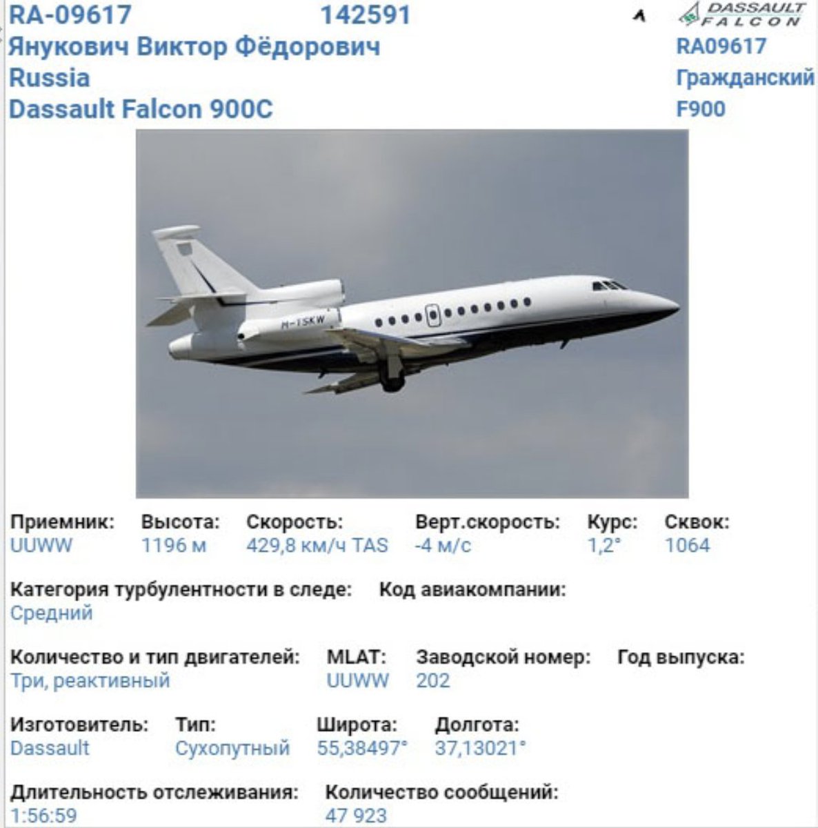 Techjournalisto's tweet image. Private plane of Viktor Yanukovychs (Russian) former Ukrainian President (2010-2014), when he was removed), took off in Moscow &amp;amp; landed hours ago in Mink, Belarus. Past days also indicate travelling in &amp;amp; along the Russian border. inn 2014, Swiss gov froze Y. assets
#OSINTUkraine