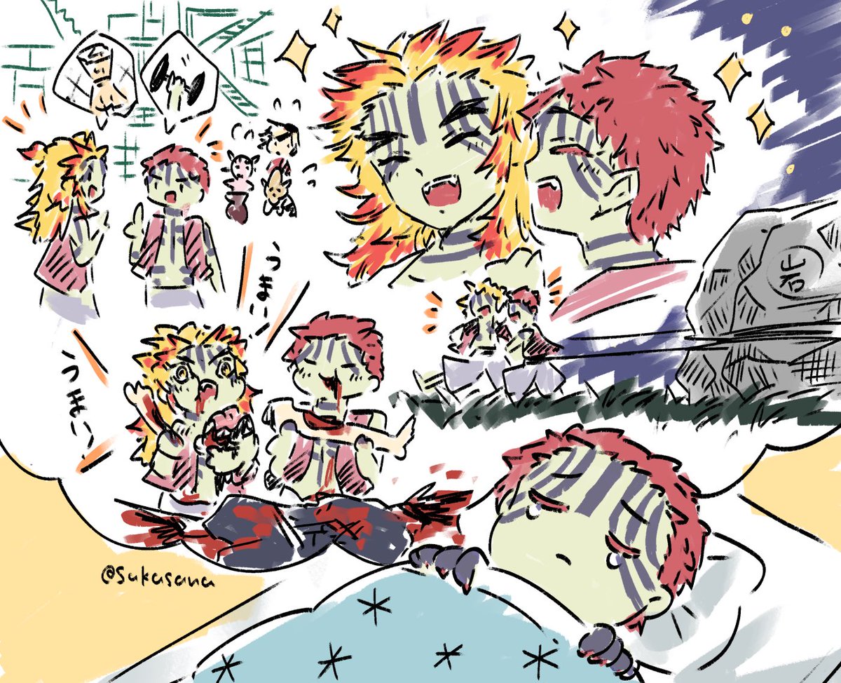 無限列車編のファンアートです 