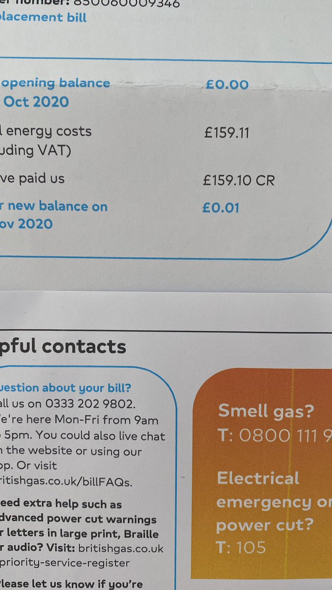 willielok's tweet photo. @BritishGasHelp what’s the quickest way to pay my £0.01 bill that I received out of the blue today for a bill in 2020? https://t.co/WOrQUCcdoJ