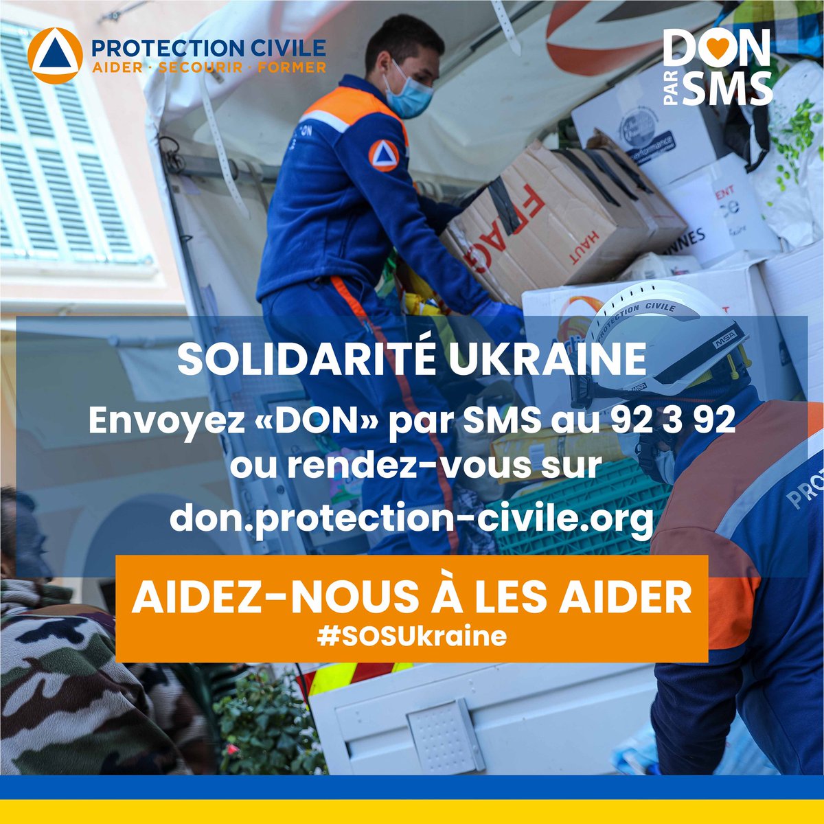 ADPC_91's tweet photo. Depuis une semaine, la Protection Civile, en partenariat avec l'AMF, collecte des dons sur tout le territoire national pour apporter un soutien matériel et humain aux réfugiés ukrainiens. 
Merci à toutes les villes qui nous soutiennent, la mission continue ! https://t.co/41AZ1HM1JP