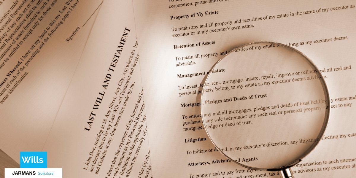 To put your mind at ease, the team at Jarmans Solicitors have answered some of our most frequently asked questions about Wills.

bit.ly/3IOs1oh 

#will #wills #solicitor #Sittingbourne #Kent #testament #WillSolicitor #Lawyer #Solicitors #executor