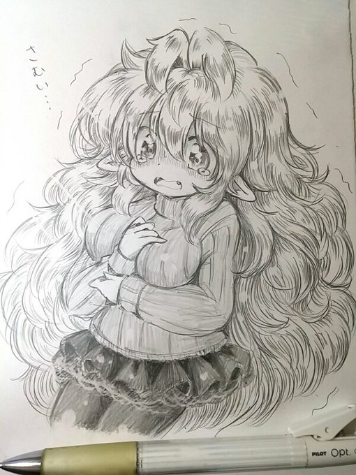 暖かくなるって聞いてたのに寒いんよ(絵は再掲) 