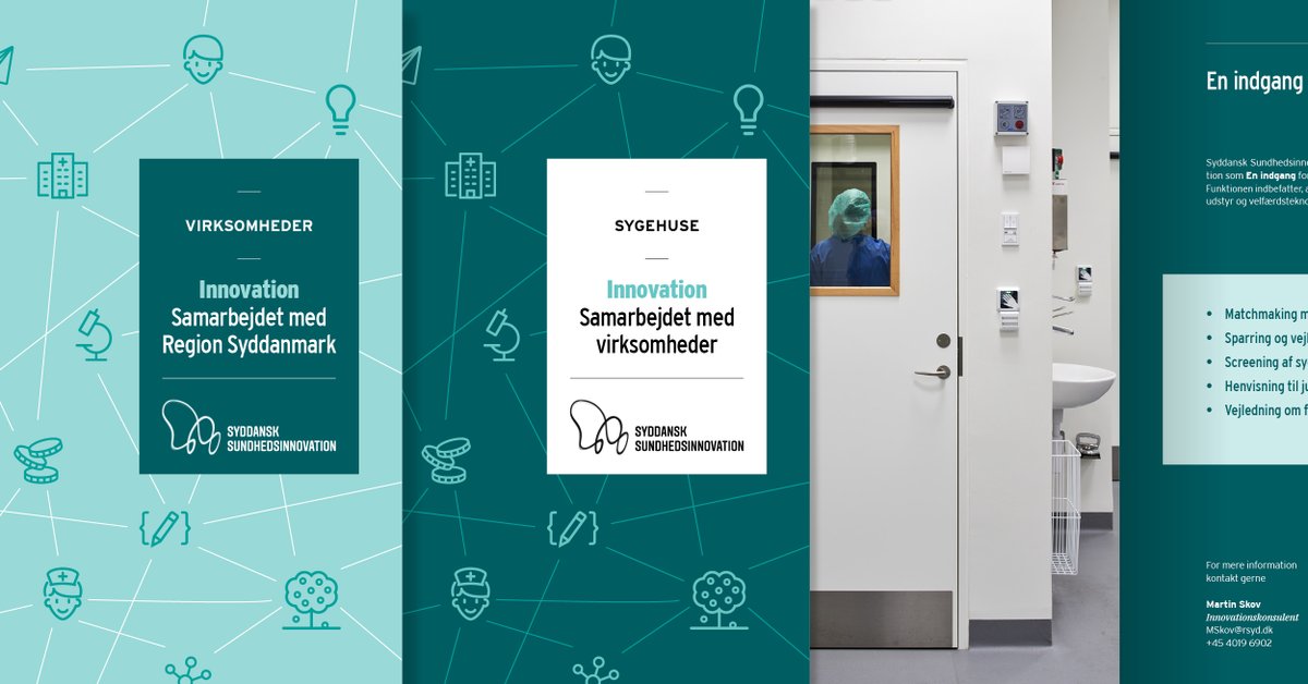 Vil du og din virksomhed gerne indgå i offentlig-privat innovationssamarbejde? fx afprøve og produktmodne løsninger i sundhedsvæsenet?  Udfyld vores formular med oplysninger. Så vender vi tilbage med kvalificeret og effektiv behandling af din henvendelse.
syddansksundhedsinnovation.dk/ydelser/en-ind…