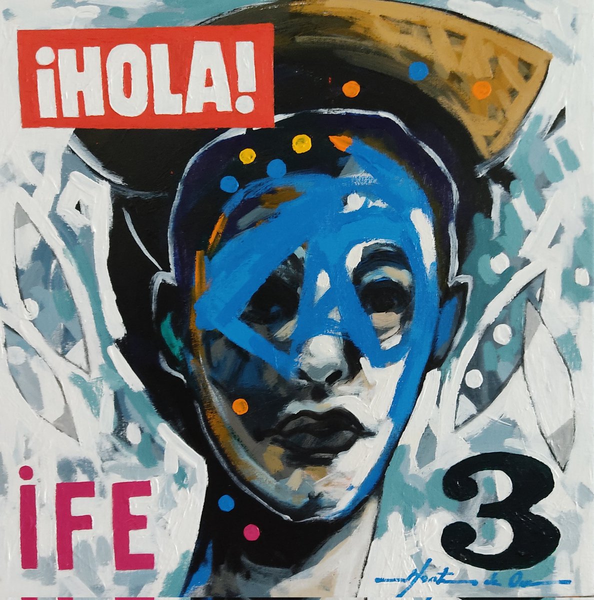 artsmontesdeoca's tweet photo. HOLA, de la serie portadas, 46 x 46 cm, 2022 https://t.co/WVcnV7SSFW