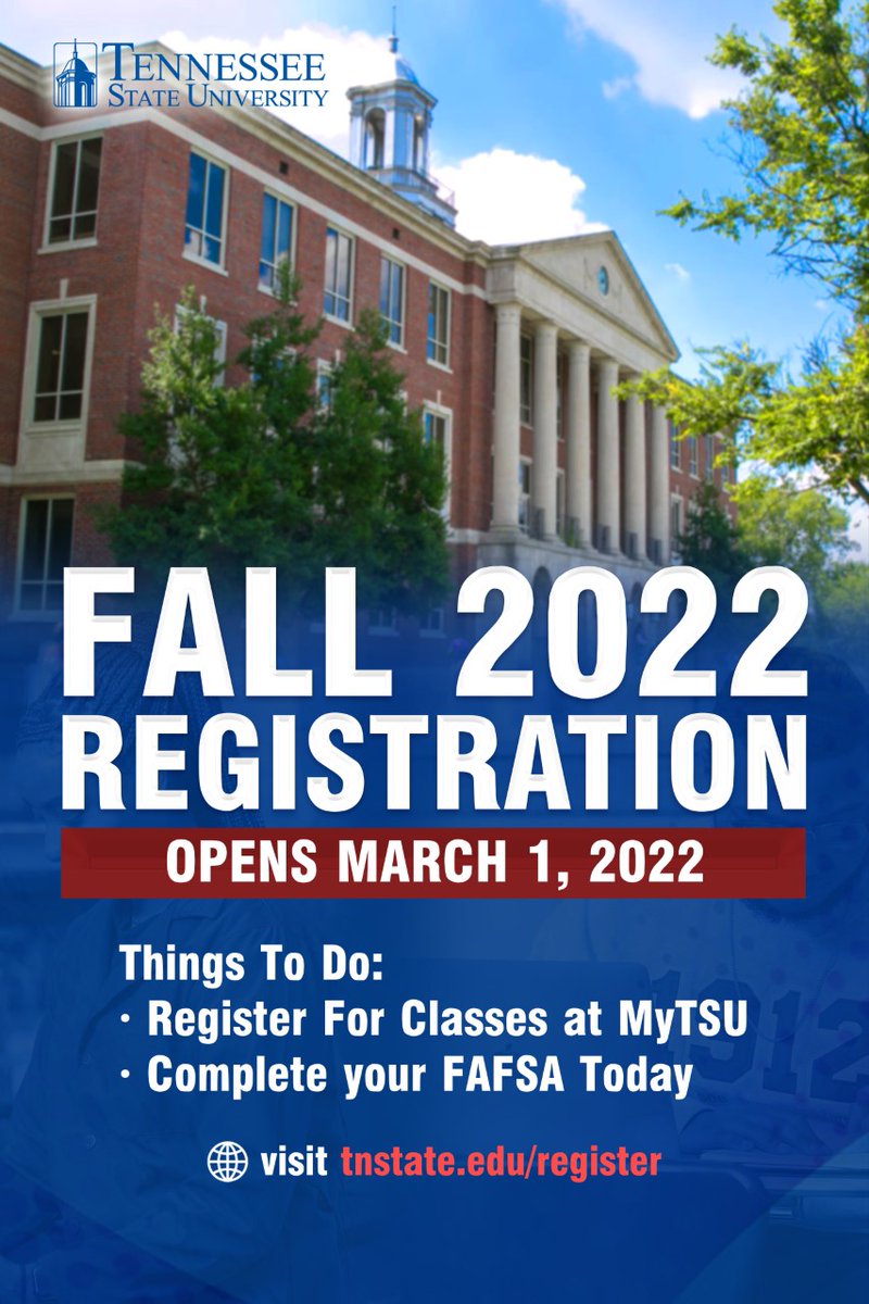TNSTATEOAA's tweet photo. Register for Fall 2022! https://t.co/2t5eFVlXXb