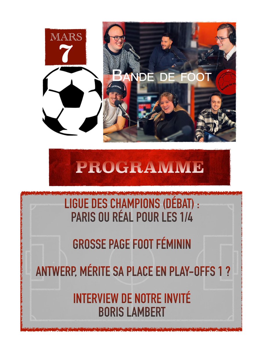 bandedefoot's tweet photo. Écoutez BANDE DE FOOT ce soir à 18H.

105.0 FM

https://t.co/3xSq1gbSps

#bandedefoot #emission #radio #equinoxe #football #footballnews #footballtime #programme https://t.co/sdvb2N2FXd