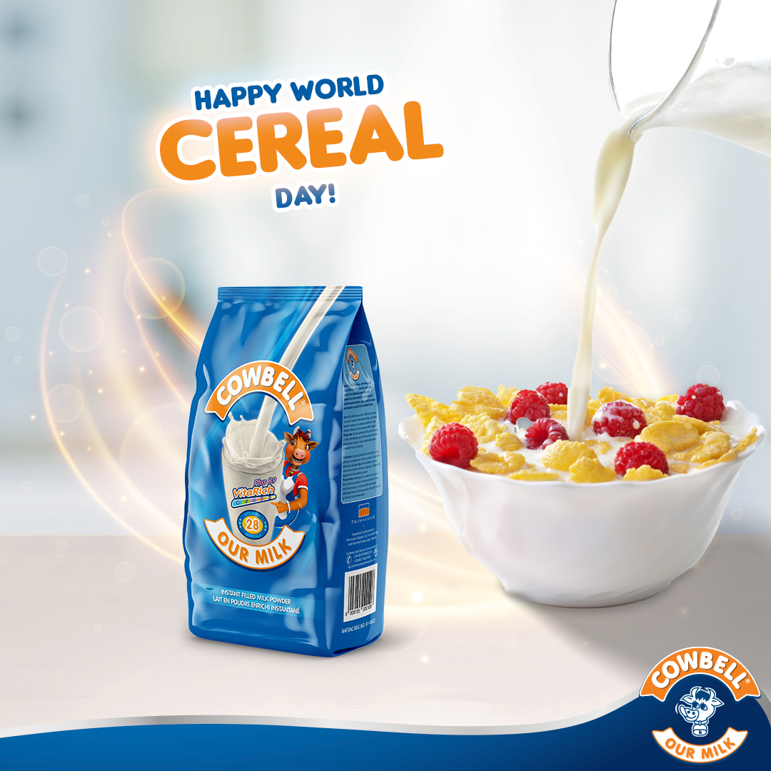 What is cereal without Cowbell Milk? Today we celebrate an age long partner! Happy Cereal Day! __ #CerealDay #CowbellOurMilk
