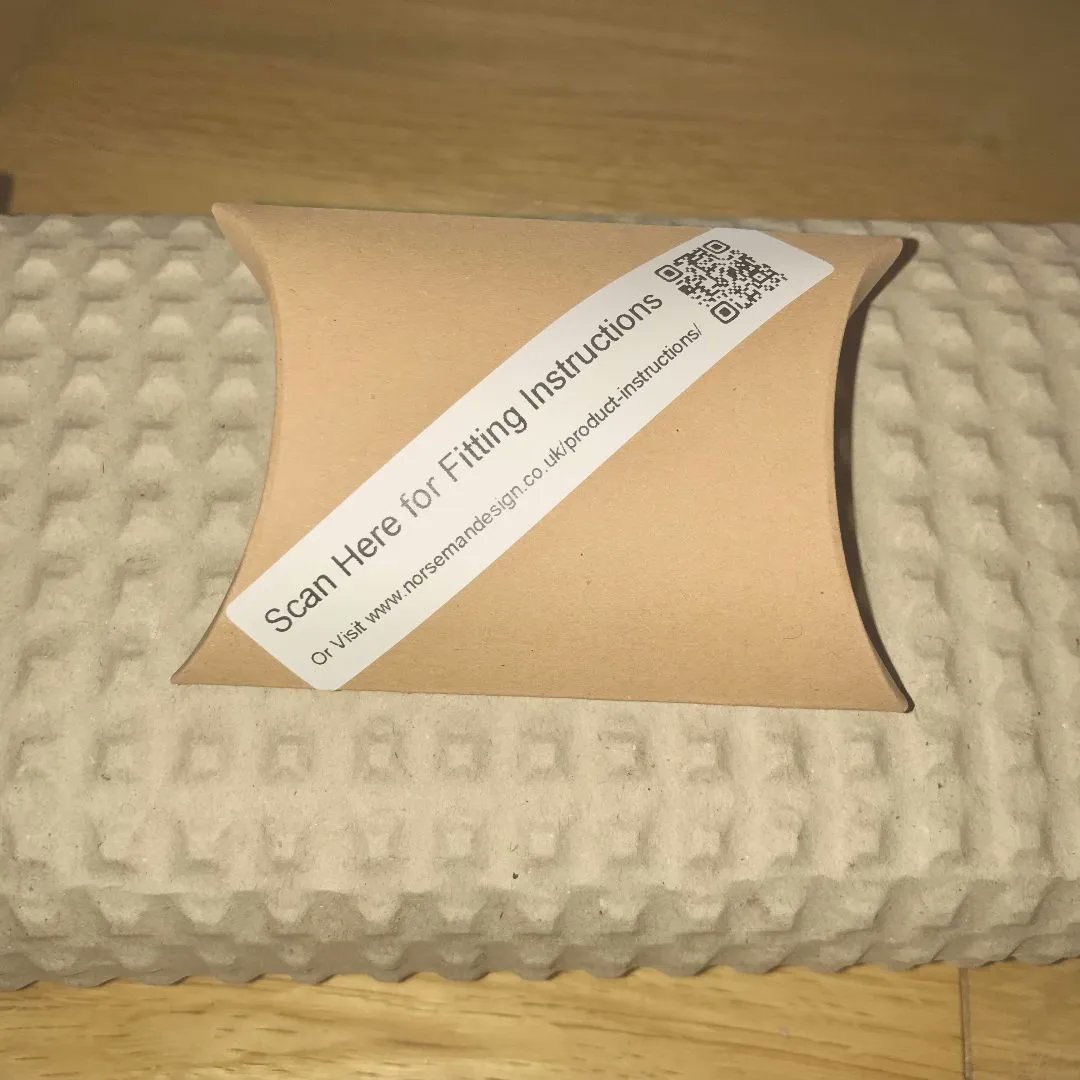 All fitting instructions are now digital, cutting down on unnecessary printing and paperwork in my packaging, just another step towards my sustainability goals. 
#norsemandesign #etsymcr #urmston #plasticfreepackaging #plasticfreeuk #sustainable