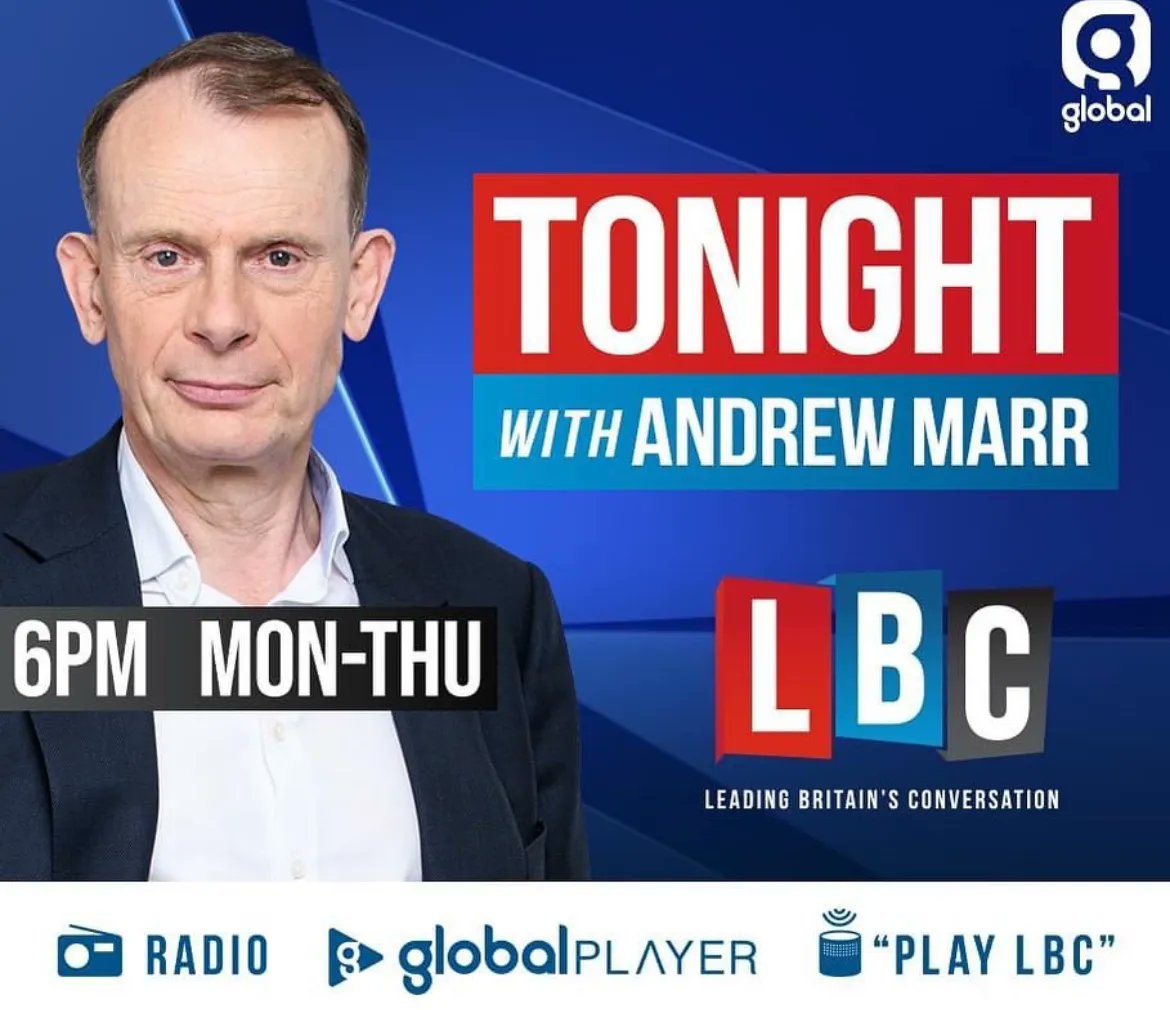 GlobalNIreland's tweet photo. 🚨 6PM TONIGHT 🚨 He’s got his voice back! New and exclusive - Tonight with Andrew Marr.
Listen 🎧 @LBC
Watch 📺 @GlobalPlayer
#AndrewMarr #TonightwithAndrewMarr https://t.co/OIoWyRuS3f
