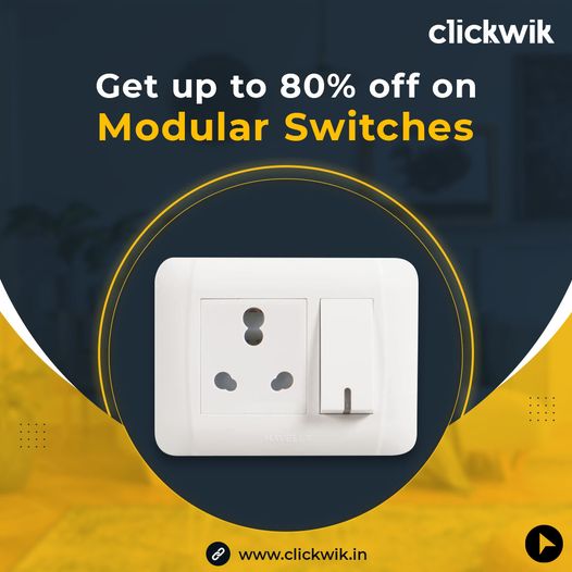 ClickWikIN's tweet image. Wide range of modular switches according to your home interior at clickwik.in at the best price 
#industrialswitehgear  #cableswire #industrialcables #sellonline #lowvoltage #ledlights #modularswitches #clickwik #abb #hifi #philips #modularswitches #havellsswitches
