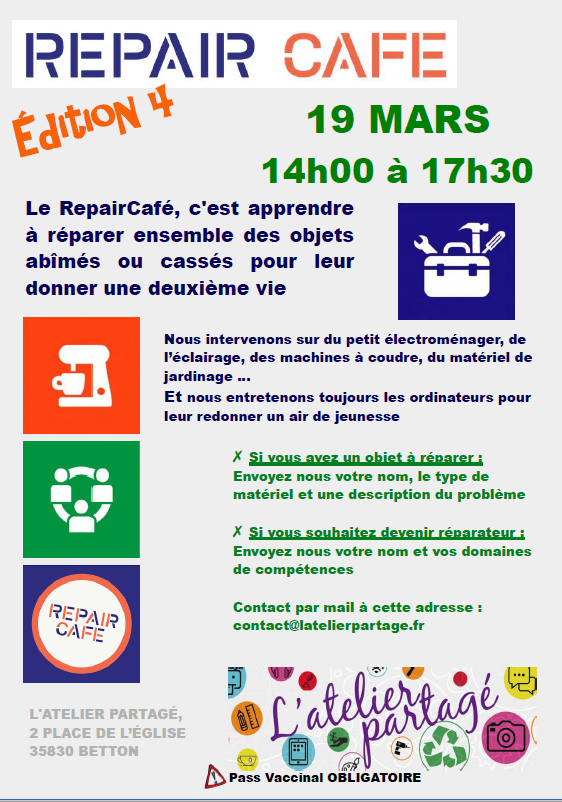 AtelierPartage's tweet photo. @VilledeBetton @cessonsevigne @VilleGregoire @SaintSulpice35 @labfab https://t.co/GVlVUD63Nr