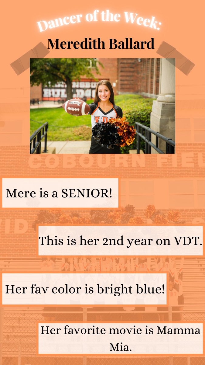 🧡🖤Happy Monday Everyone! We are super excited for a new week AND new Dancer of the Week! Introducing: <a href="/mereballard/">Meredith Ballard</a> 🧡🖤
