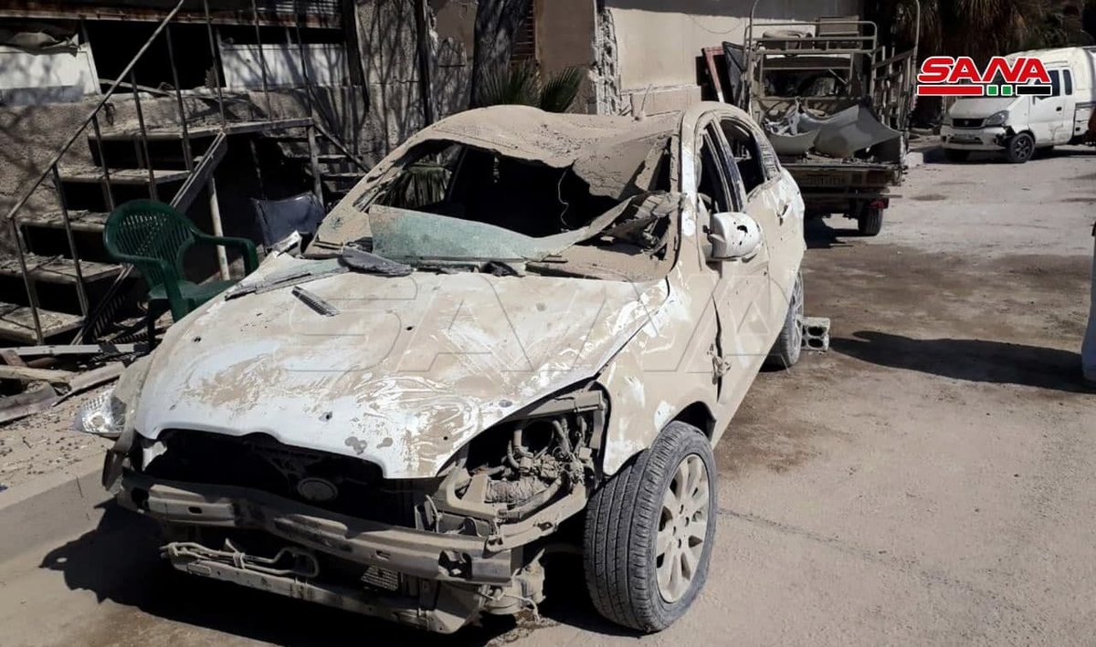 richimedhurst's tweet photo. Here's the aftermath of israel's bombing of Syria last night. Two civilians were killed. Of course this won't even make the news in the West because they don't want to upset their friends in Tel Aviv, and public displays of outrage and compassion are only reserved for Ukrainians. https://t.co/F4KhCnyvMP