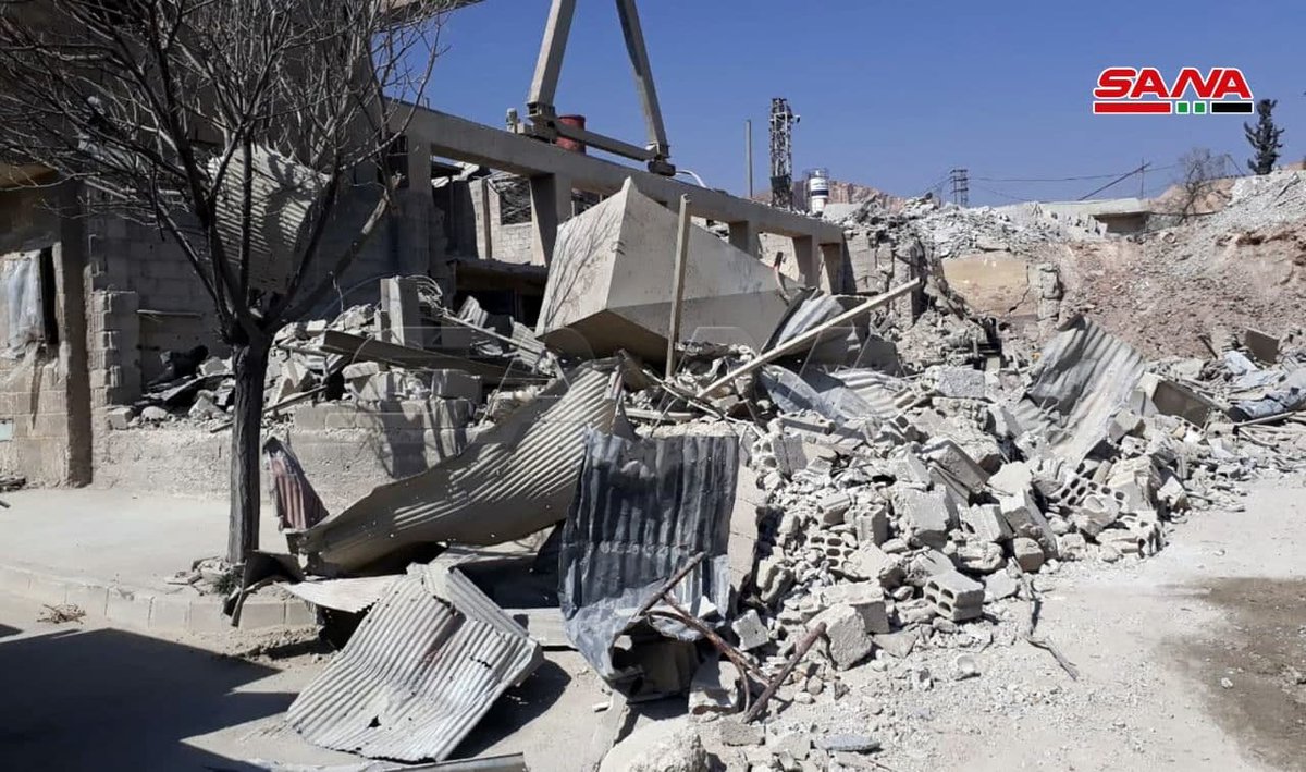 richimedhurst's tweet photo. Here's the aftermath of israel's bombing of Syria last night. Two civilians were killed. Of course this won't even make the news in the West because they don't want to upset their friends in Tel Aviv, and public displays of outrage and compassion are only reserved for Ukrainians. https://t.co/F4KhCnyvMP