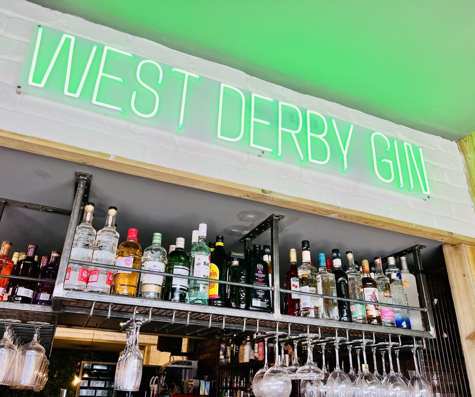 The exclusive home of West Derby Gin! #livemusic #gin #newneon