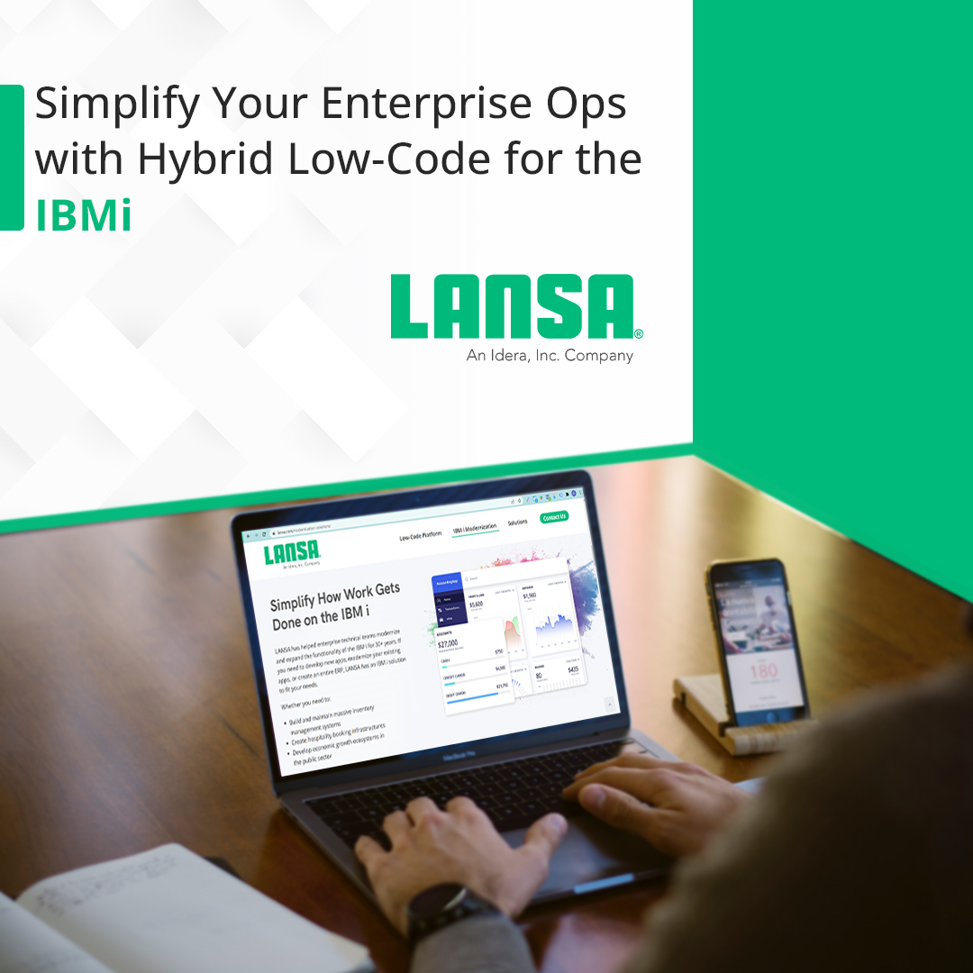 LANSA's tweet photo. Simplify Your Enterprise Ops with Hybrid Low Code for the IBMi. Click here to know how work gets done on the IBM i: π https://t.co/jq0qHISi2S
#hybridlowcode #lowcodeplatform #lowcode #lowcodesolution #VisualLansa #IBMI #lowcodedevelopment #appdevelopment https://t.co/hRsJQtKMmH