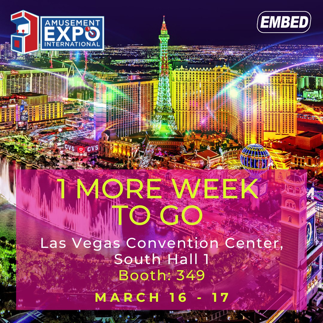 embedcard's tweet image. We can't wait to see you again! Come be a part of the action at Amusement Expo from March 16-17.

Come by Embed's booth #349, see you!!
hubs.li/Q015s0wN0

#AEI22 #EmbedEvents #FunCrusaders #Amusement #FamilyEntertainmentCenters #Arcade #GameCards #CashlessPayments