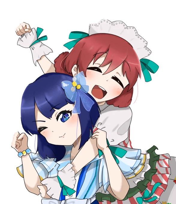 個人的に白背景でも良かったかなと思っていたりする。#lovelive  #虹ヶ咲 