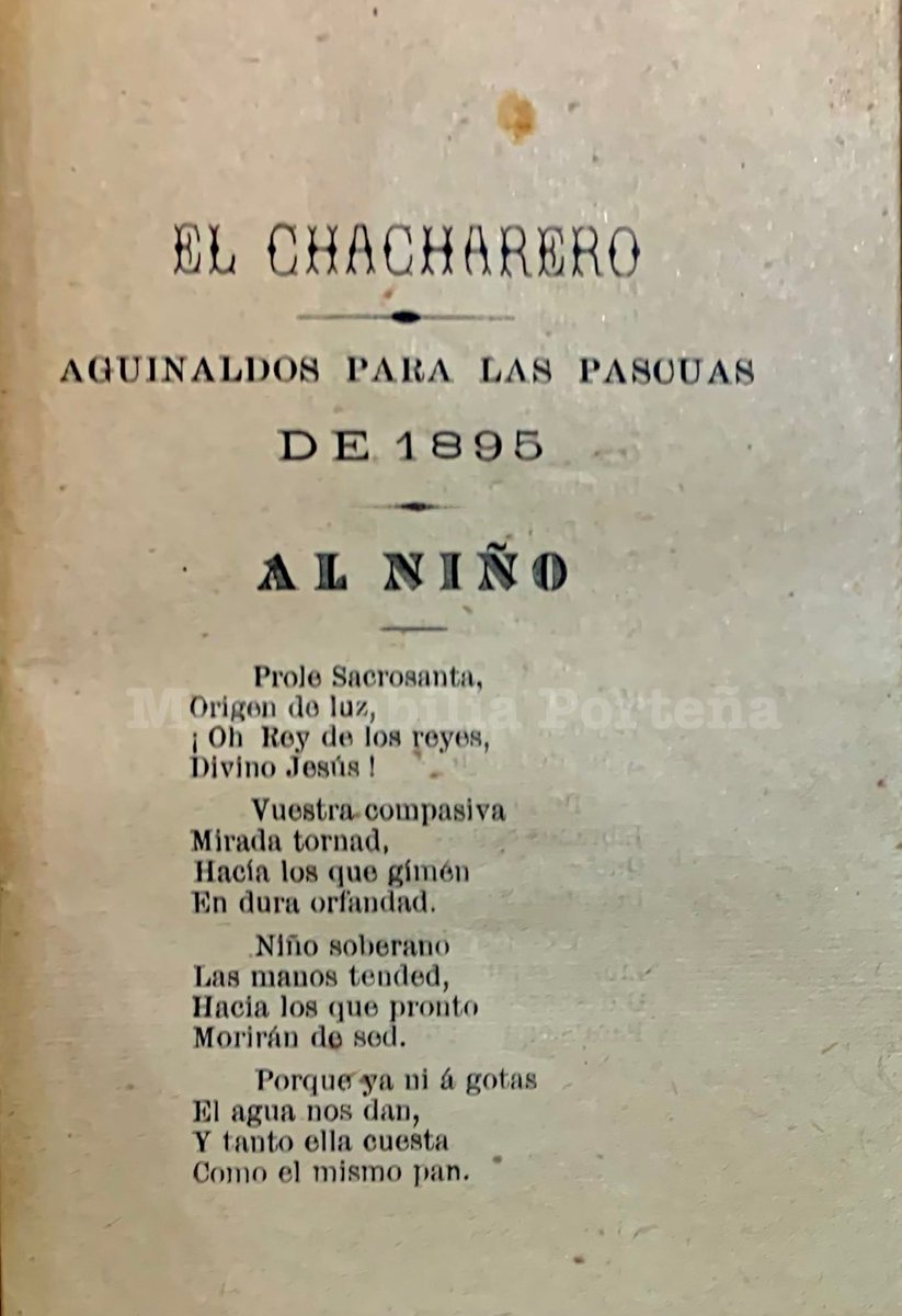 PepeSabatino's tweet photo. Memorabilia Porteña: “Aguinaldos para las Pascuas” de 1895, que circulara en Puerto Cabello. Era costumbre publicar estos aguinaldos que, lejos de ser piezas musicales, constituían una colección de versos y escritos humorísticos para cerrar el año, éste en nuestra biblioteca. https://t.co/cUzXOUnDg6