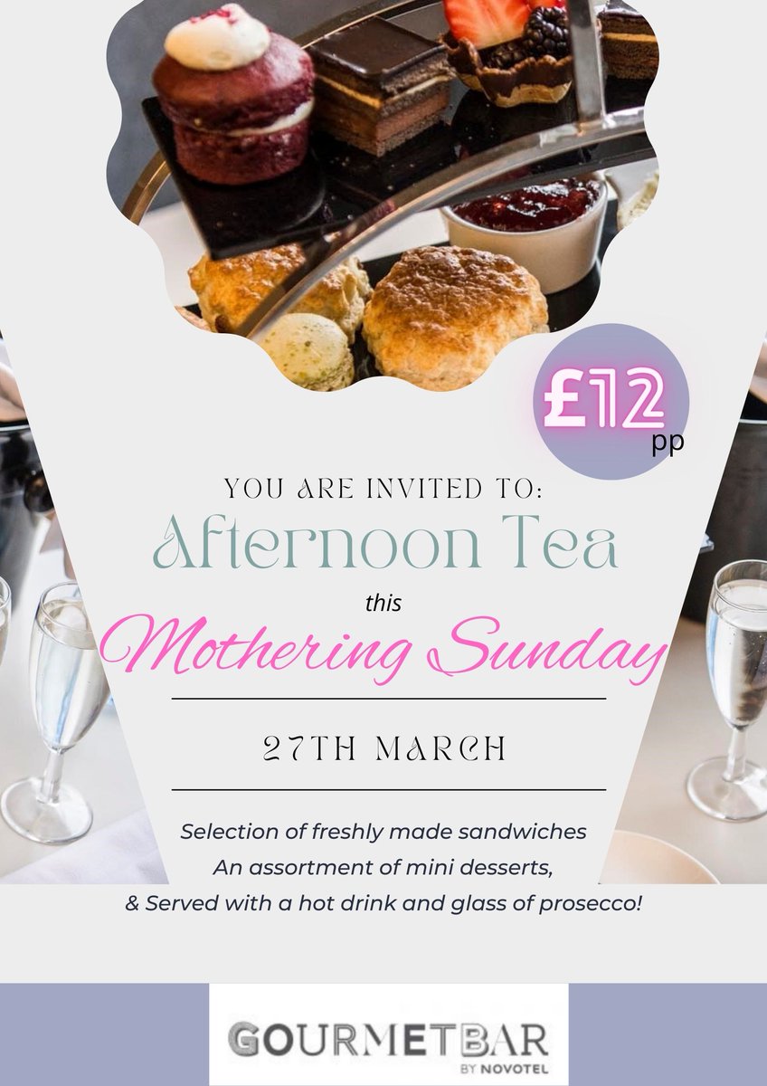 Treat a loved one this Mothering Sunday to our special afternoon tea offer. Book via our website gourmetbaryork.co.uk and follow the link 'offers'.
#motheringsunday #MothersDay #offer #york #afternoontea