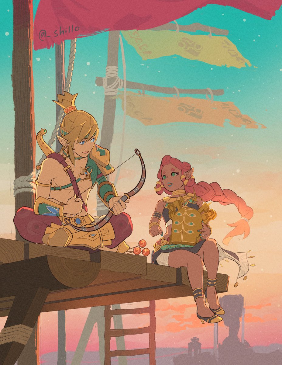 #botw #ゼルダの伝説　ゲルド砂漠の夕暮れ✨