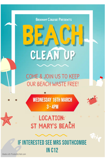 BrixhamGeography (@geogbrixham) on Twitter photo Next beach clean with the coastal community club #values <a href="/brixhamcollege/">Brixham College</a> Next beach clean with the coastal community club #values <a href="/brixhamcollege/">Brixham College</a>