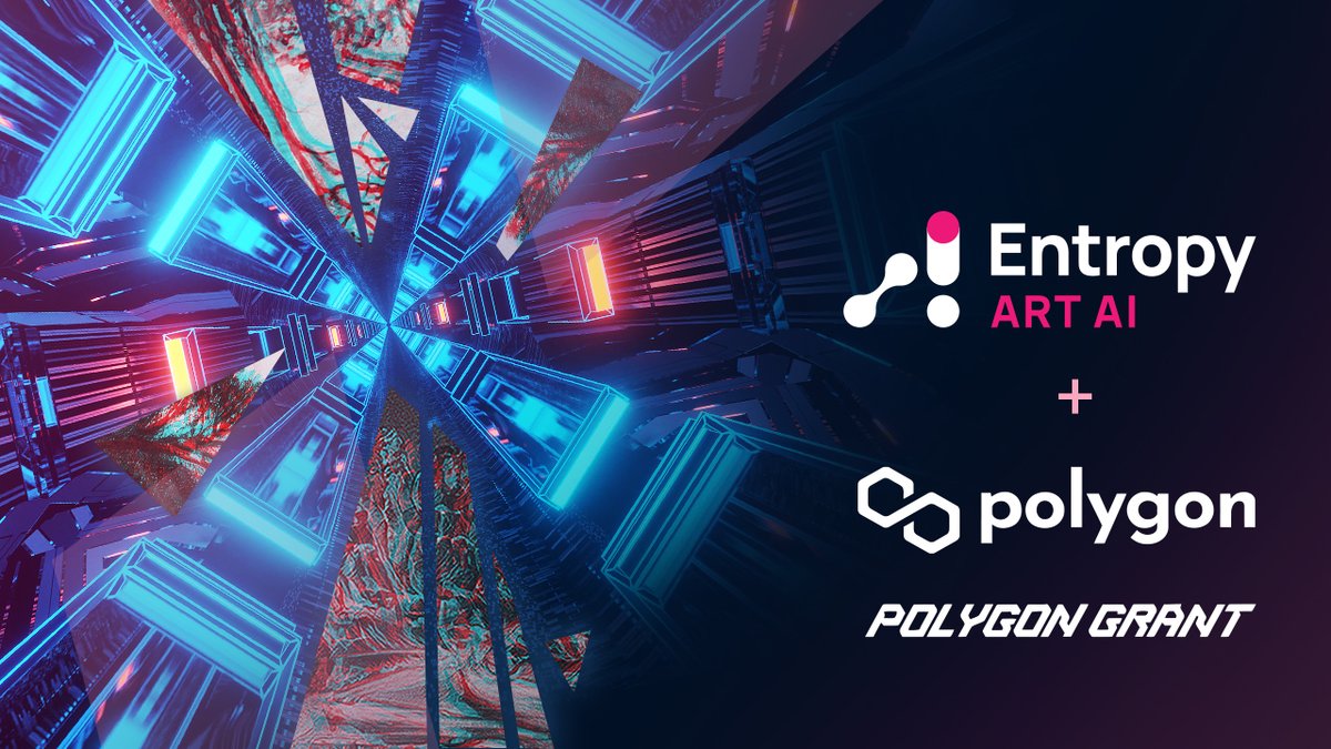 entropyart_io's tweet photo. Entropy ART AI is so proud to receive a grant from @0xPolygon to build our platform on Polygon Chain and has a chance to incorporate with a range of applications in the Polygon Ecosystem.

#generativenft #artai #polygon #nft #metaverse https://t.co/ye4SqhSpz7