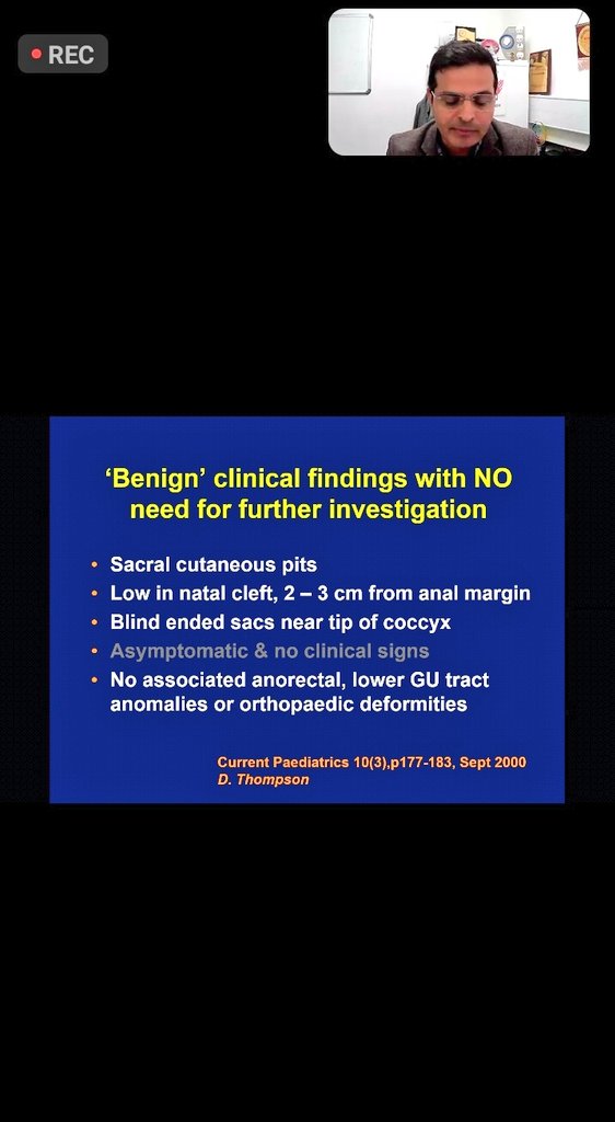 nihaal08's tweet image. Dr Kish Mankad @drmankad is live with spinal dysraphisms at the @theBSNR Pediatric Neuroimaging module.
Protocols Semantics Embryology clinics and Imaging..simplistic but effective approach to complex disorders..
@harshita_mv