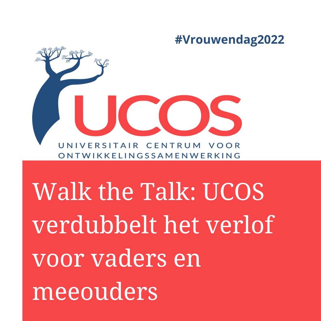 Naar aanleiding van #vrouwendag2022 is UCOS trots om volgend artikel te publiceren: Walk the Talk: UCOS verdubbelt het geboorteverlof voor vaders en meeouders. Zo wil UCOS op structurele manier bijdragen tot een meer gendergelijke samenleving.🏳️‍🌈🏳️‍⚧️ ucos.be/ucos-verdubbel…