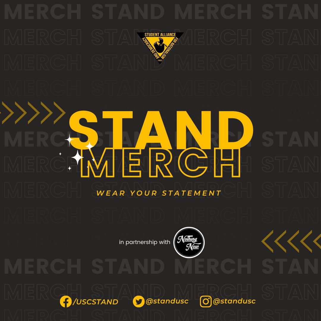 STANDUSC's tweet photo. TIME TO WEAR YOUR STATEMENT 

Order Form : https://t.co/X7WZre7N6P

#STANDMerch
#WearYourStatement
#RiseResistRaiseTheSTANDard https://t.co/dUM0ReFWnv