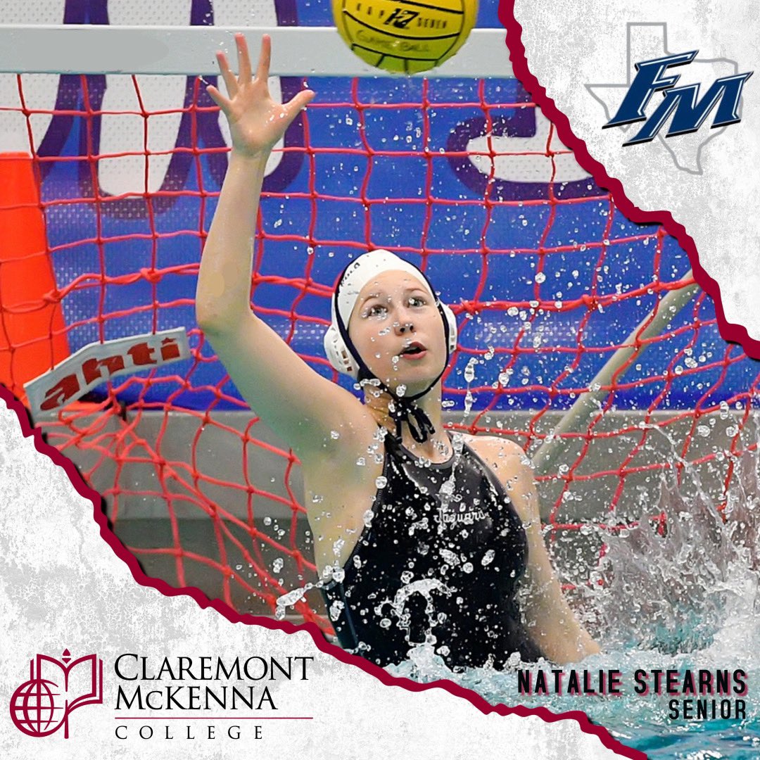 waterpolofmhs's tweet photo. Congratulations to senior Natalie Stearns who has committed to Claremont McKenna to continue her academic studies and play NCAA Water Polo. Congratulations Natalie, let’s go Athenas!! @cmswaterpolo @AthleticsCMS #JagFaMily https://t.co/O4XBBhFcFM